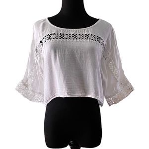 Crochet Sleeve Dolman Top